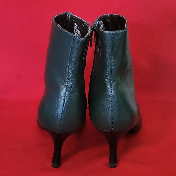Fusion Meiry Green Leather Boots 9M Womens Shoes - Picture 3 of 11